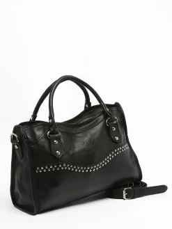 Sac porté main cuir BASILIC PEPPER