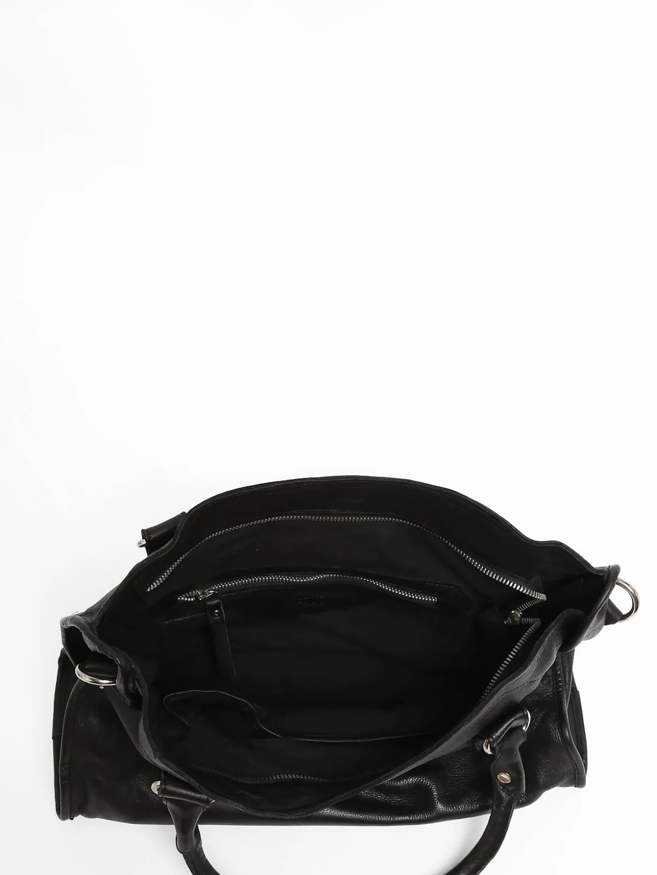 Sac porté main cuir BASILIC PEPPER