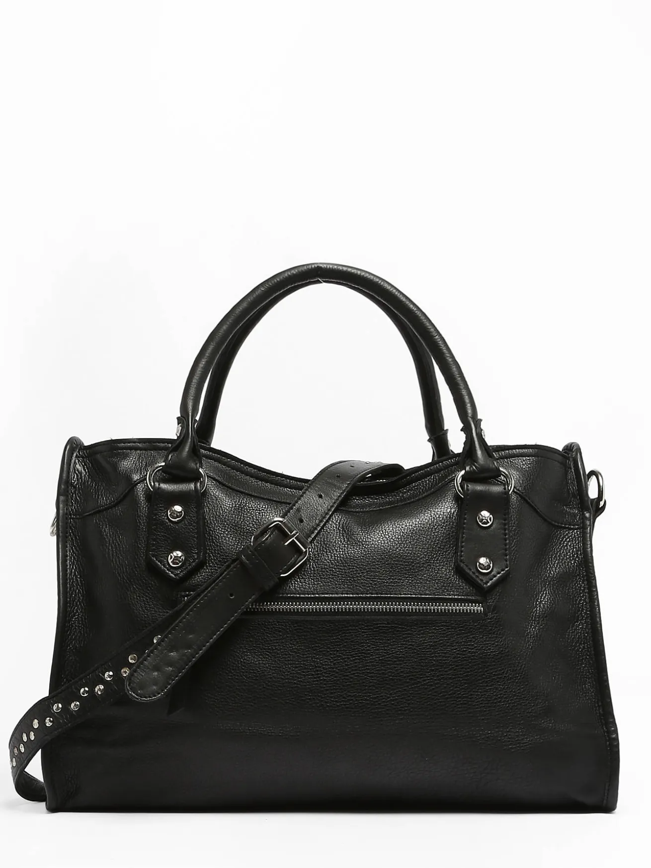 Sac porté main cuir BASILIC PEPPER