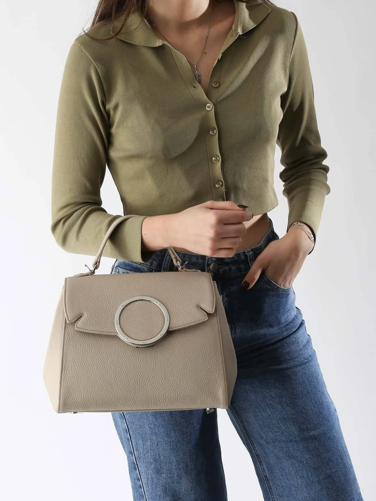 Sac porté main Ginkgo cuir NATHAN BAUME