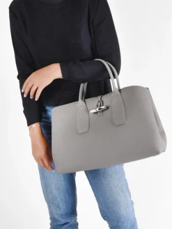 Sac porté main L Roseau cuir LONGCHAMP