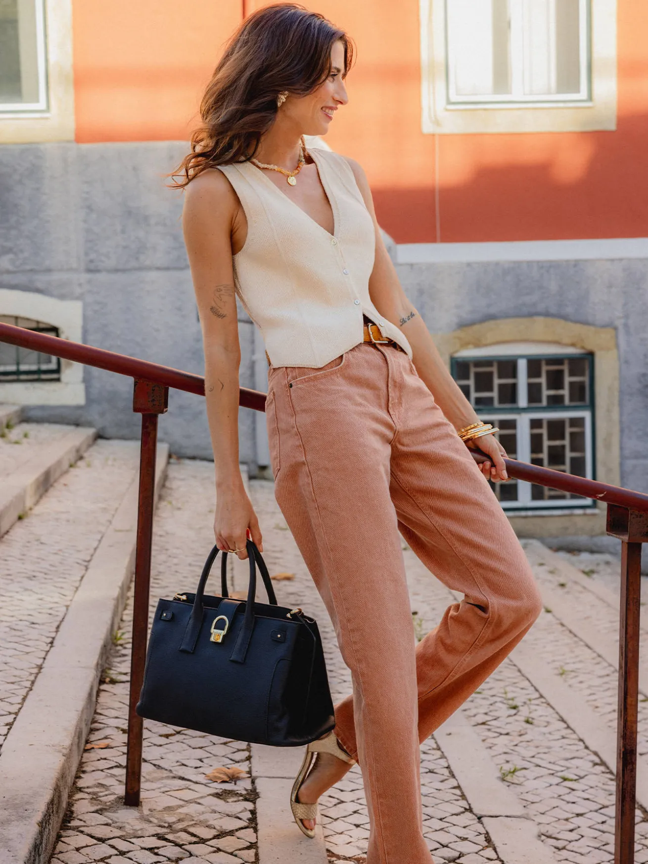 Sac porté main M Equestre cuir ETRIER