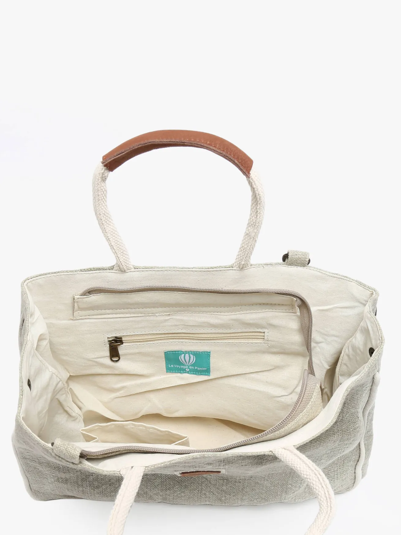 Sac porté main Naturel LE VOYAGE EN PANIER
