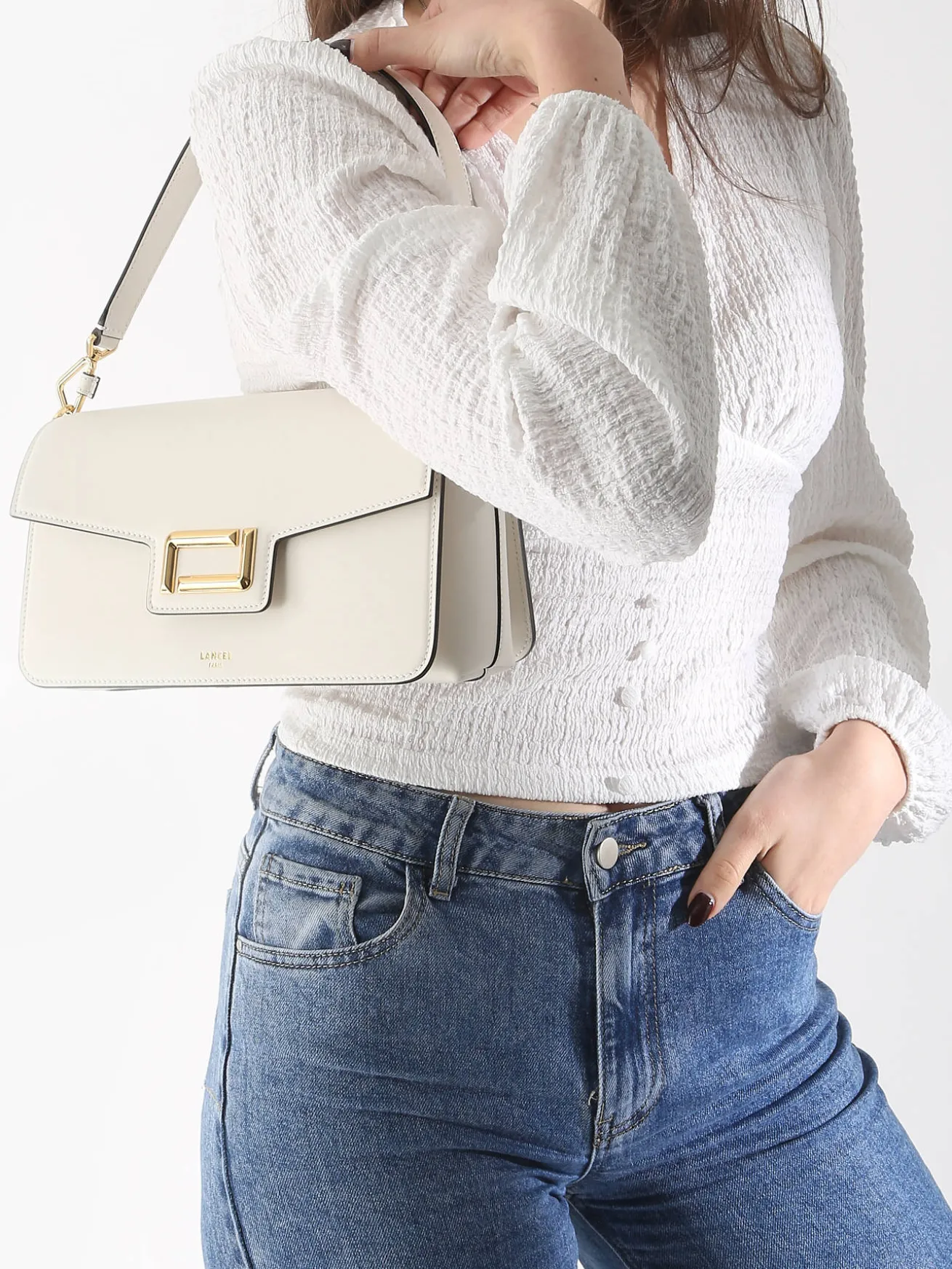 sac porté épaule Angele cuir LANCEL