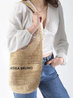 sac porté épaule Cabas raphia raphia VANESSA BRUNO