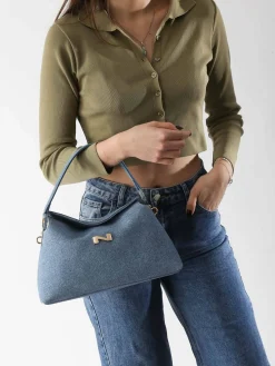 Sac porté épaule Denim NATHAN BAUME