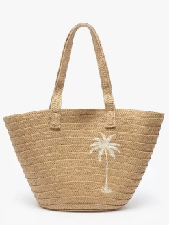 Sac porté épaule Luisa raphia PIECES