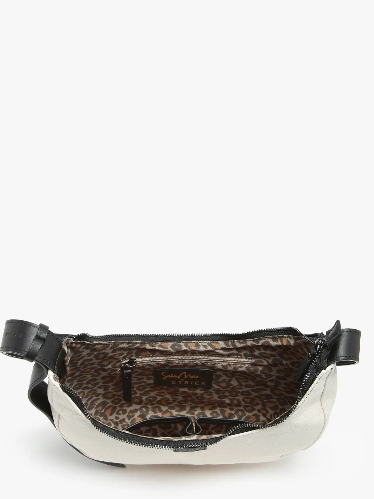 Sac porté épaule M Sosoomao coton et cuir ETRIER