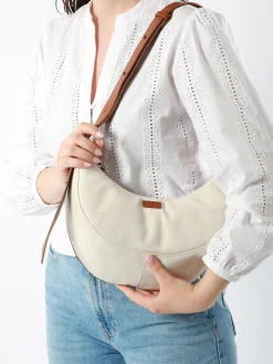 Sac porté épaule M Sosoomao coton et cuir ETRIER