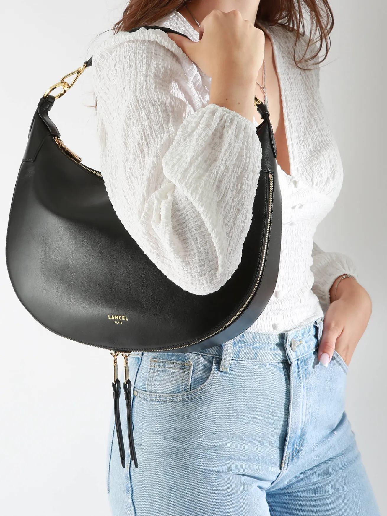 sac porté épaule Origami cuir LANCEL