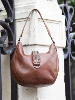 Sac porté épaule Toscane cuir BASILIC PEPPER