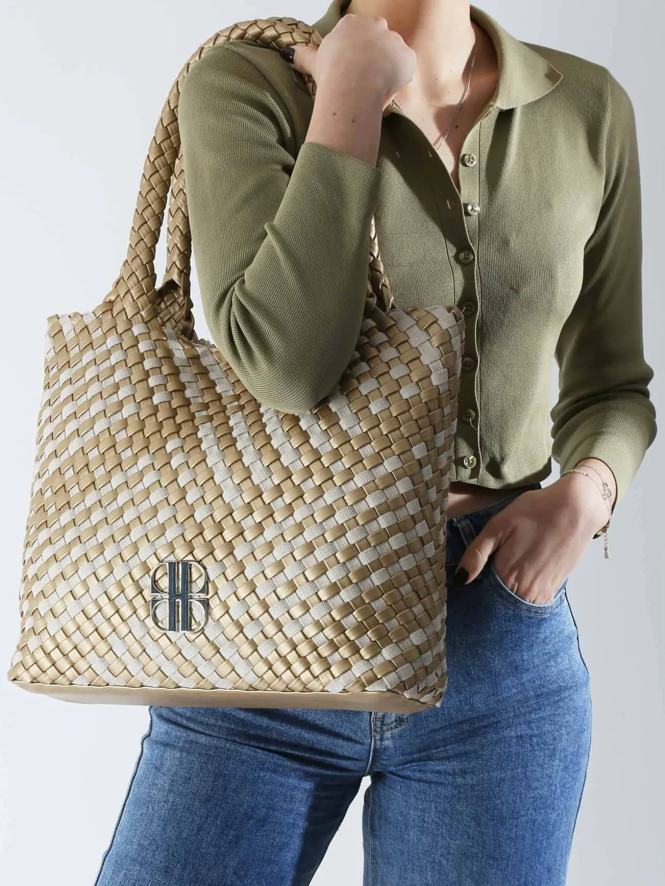Sac porté épaule tressé Tessa LAURENT DAVID
