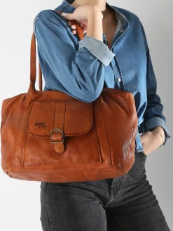 sac porté épaule Utility cuir BASILIC PEPPER