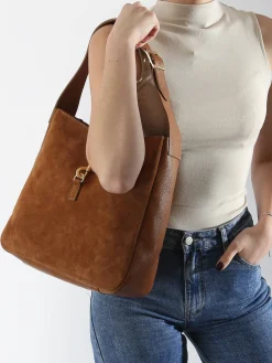 Sac porté épaule Velvet caviar cuir MILANO