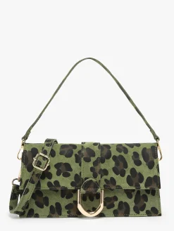 sac porté épaule Velvet leopardo cuir MILANO