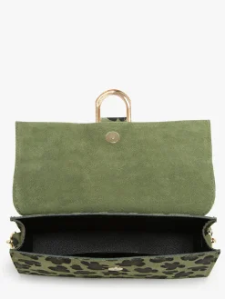 sac porté épaule Velvet leopardo cuir MILANO