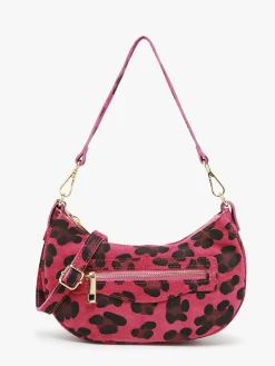 sac porté épaule Velvet leopardo cuir MILANO