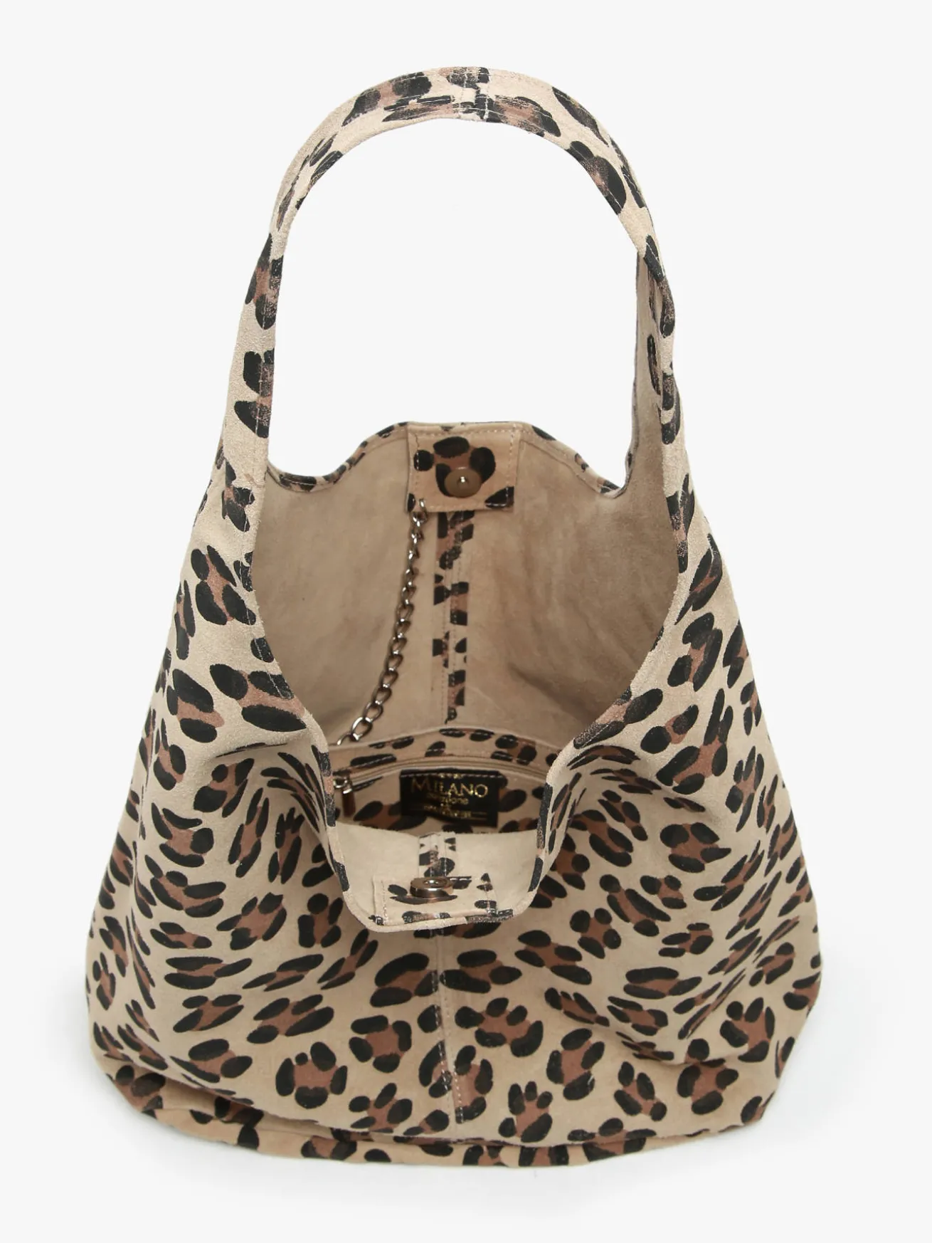 sac porté épaule Velvet leopardo cuir MILANO
