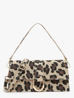 sac porté épaule Velvet leopardo cuir MILANO