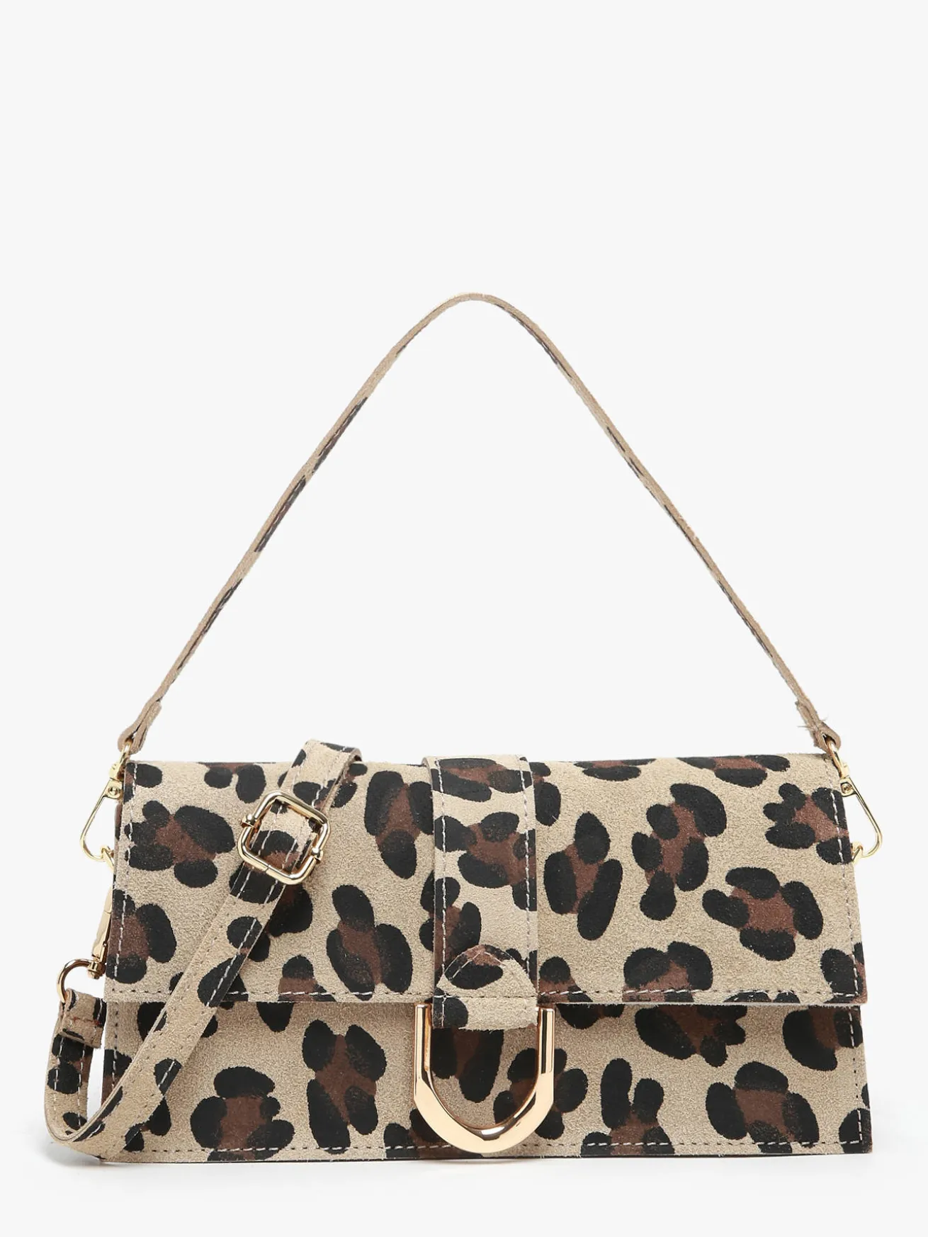 sac porté épaule Velvet leopardo cuir MILANO