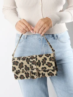 sac porté épaule Velvet leopardo cuir MILANO