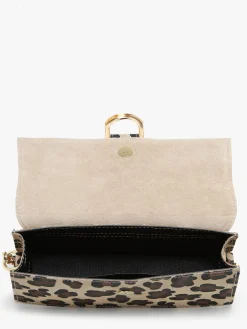 sac porté épaule Velvet leopardo cuir MILANO