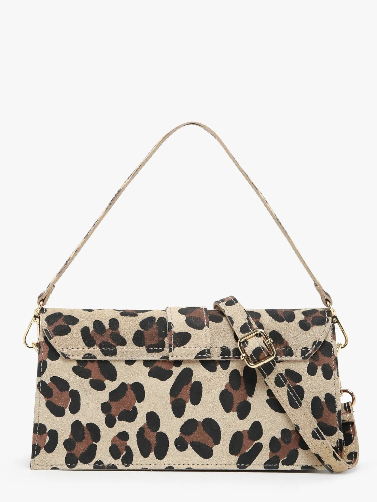 sac porté épaule Velvet leopardo cuir MILANO