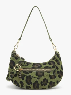 sac porté épaule Velvet leopardo cuir MILANO