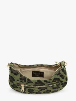sac porté épaule Velvet leopardo cuir MILANO