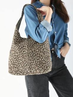 sac porté épaule Velvet leopardo cuir MILANO