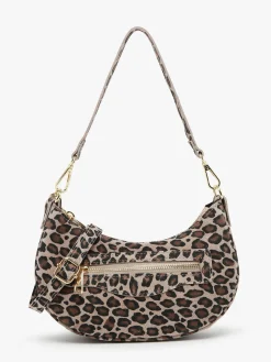 sac porté épaule Velvet leopardo cuir MILANO