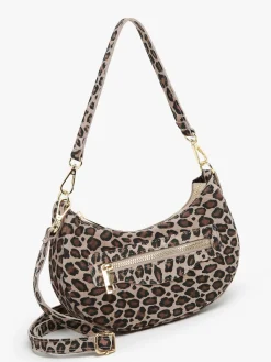 sac porté épaule Velvet leopardo cuir MILANO