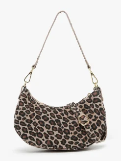 sac porté épaule Velvet leopardo cuir MILANO