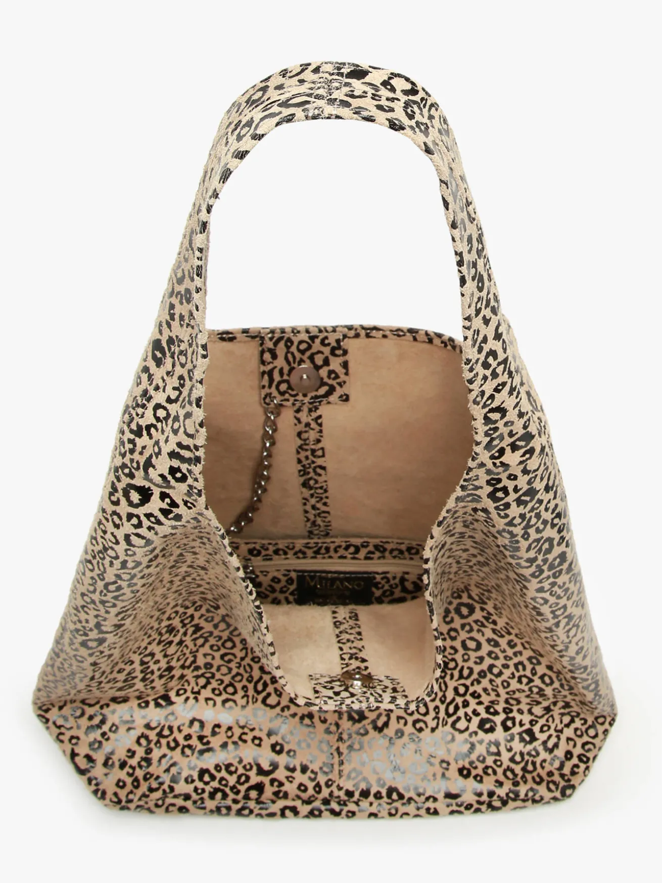 sac porté épaule Velvet leopardo cuir MILANO