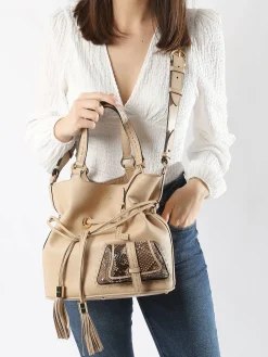 Sac seau M Premier Flirt Python cuir LANCEL