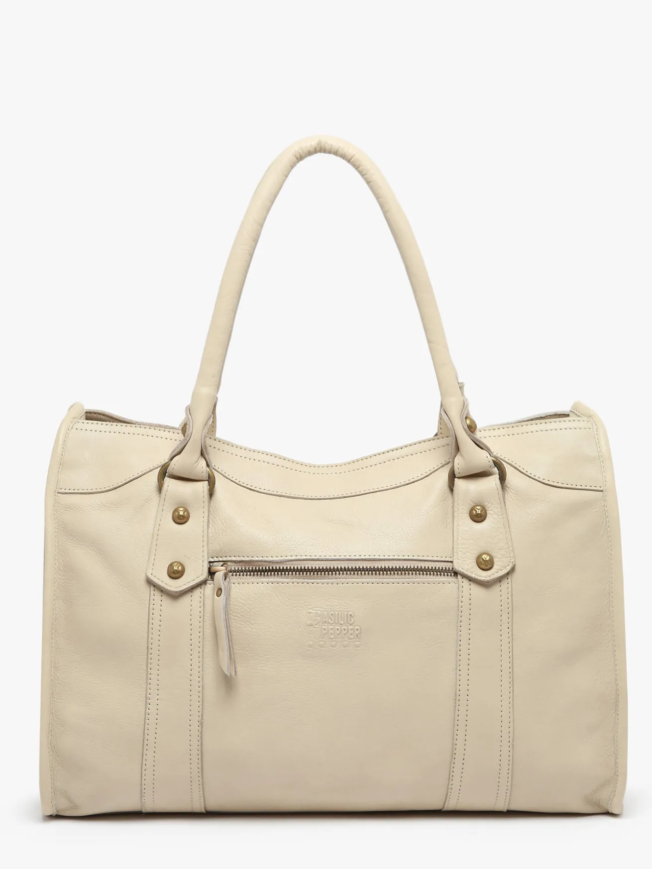 Sac Shopping Cow cuir BASILIC PEPPER