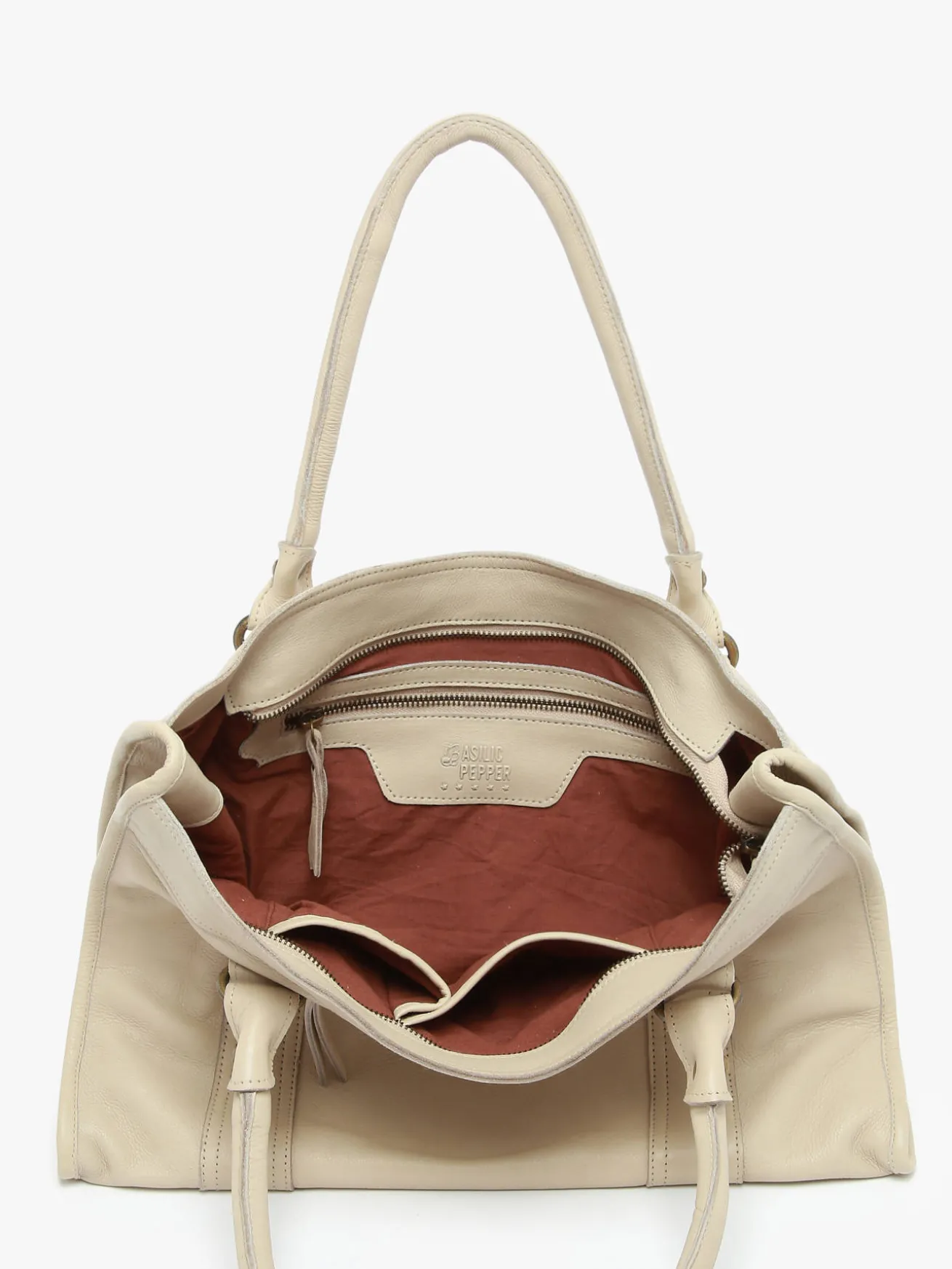 Sac Shopping Cow cuir BASILIC PEPPER