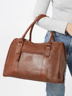 Sac Shopping  Cow cuir BASILIC PEPPER