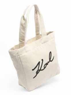 Sac shopping K/Signature canvas KARL LAGERFELD