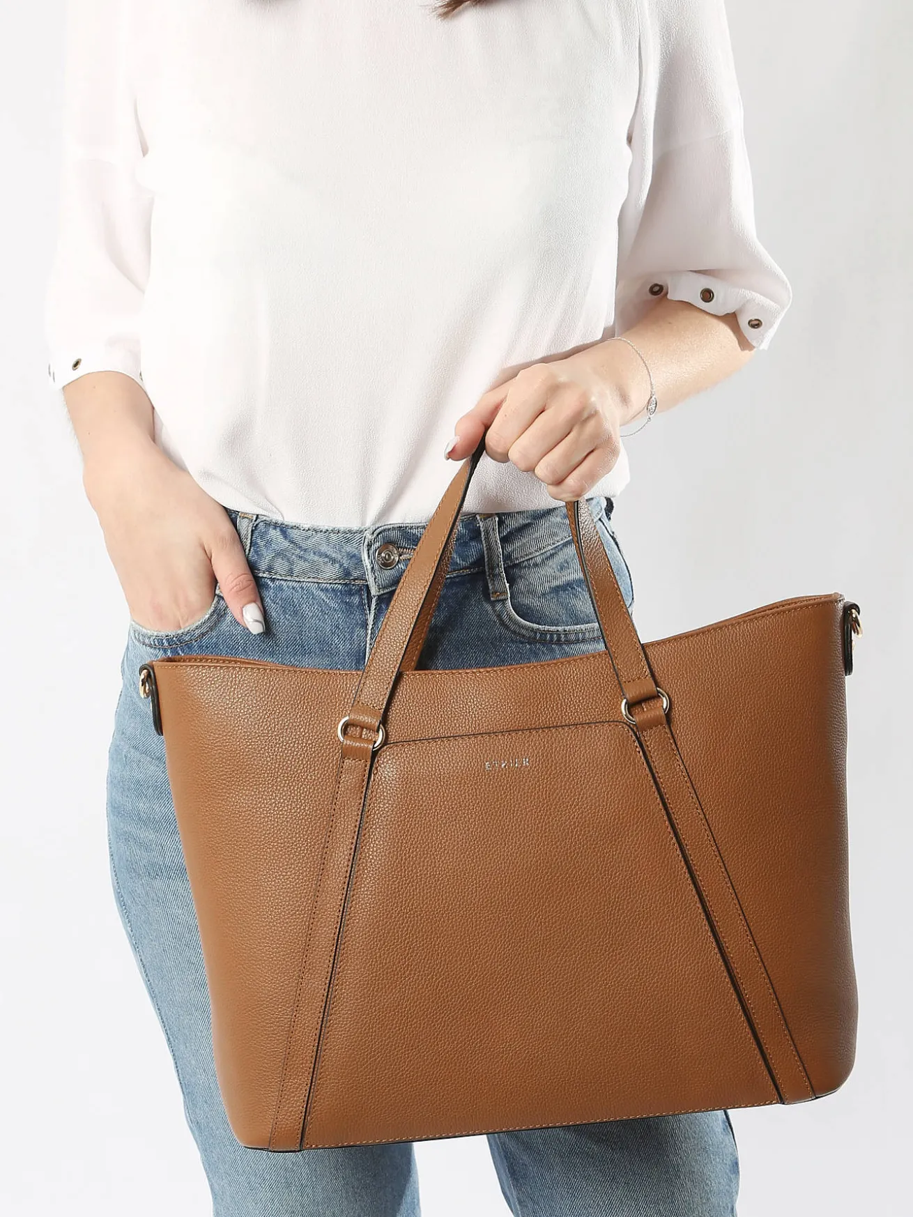 Sac shopping Tradition cuir ETRIER