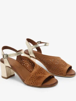 Sandales à talon California en cuir LUNE ET L'AUTRE