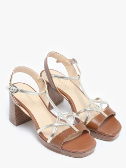 Sandales à talon en cuir LES TROPEZIENNES