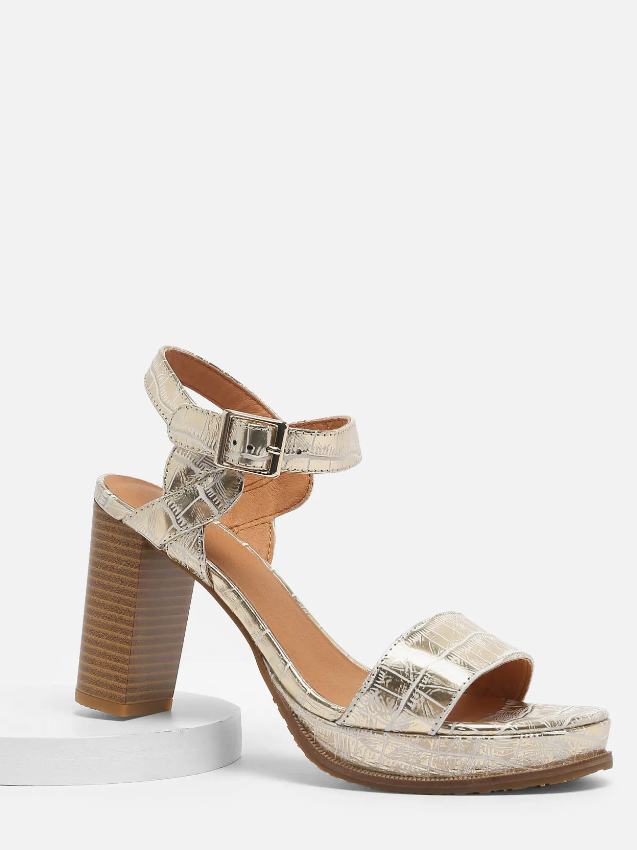 Sandales à talon Jain en cuir MAM'ZELLE