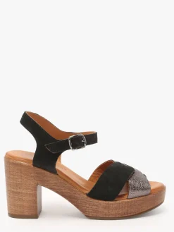 Sandales à talon Musieges en cuir COCO ABRICOT