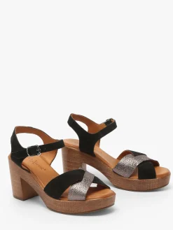 Sandales à talon Musieges en cuir COCO ABRICOT
