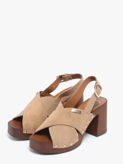 Sandales à talon Tessy en cuir LES TROPEZIENNES