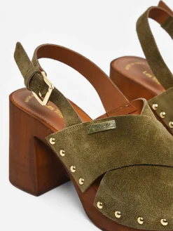 Sandales à talon Tessy en cuir LES TROPEZIENNES