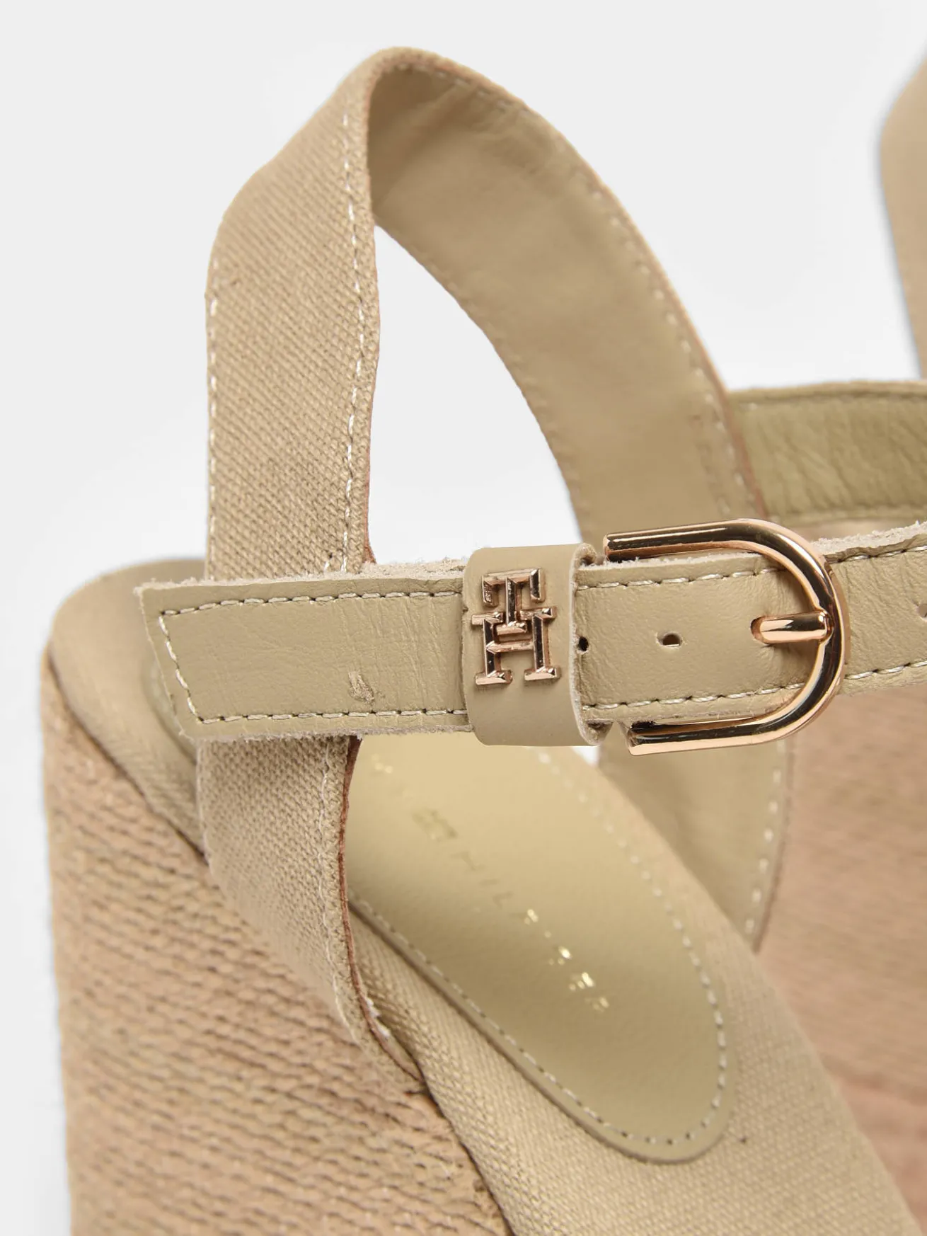 Sandales semelle compensée en cuir TOMMY HILFIGER