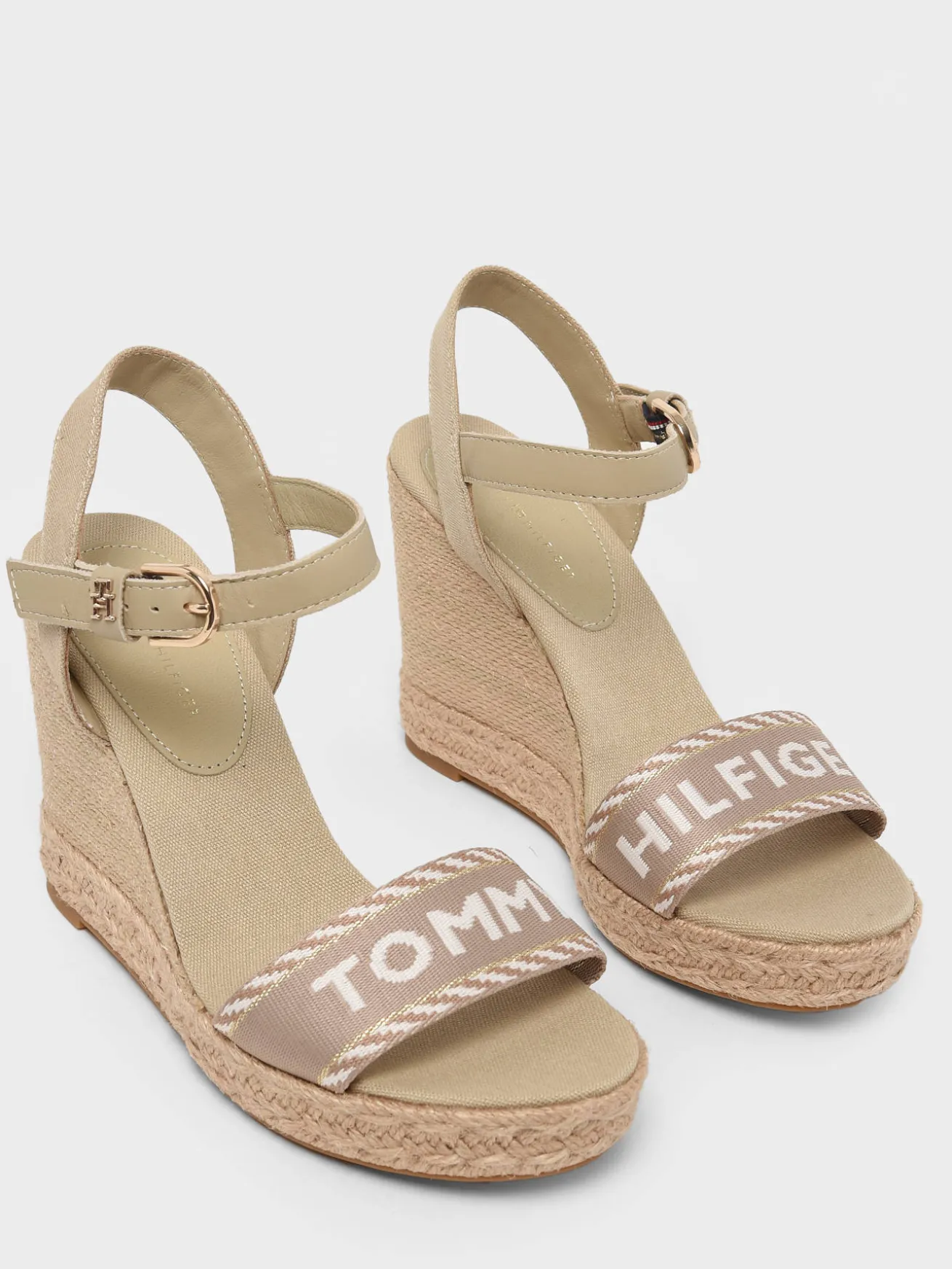 Sandales semelle compensée en cuir TOMMY HILFIGER