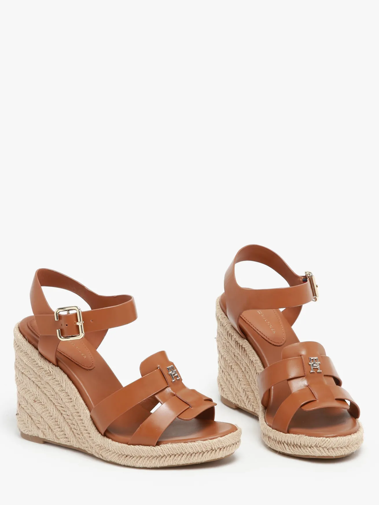Sandales semelle compensée en cuir TOMMY HILFIGER